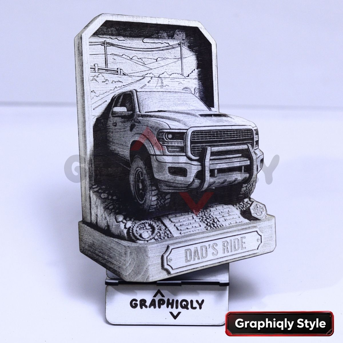 Dad's Ride Truck 3D Illusion
