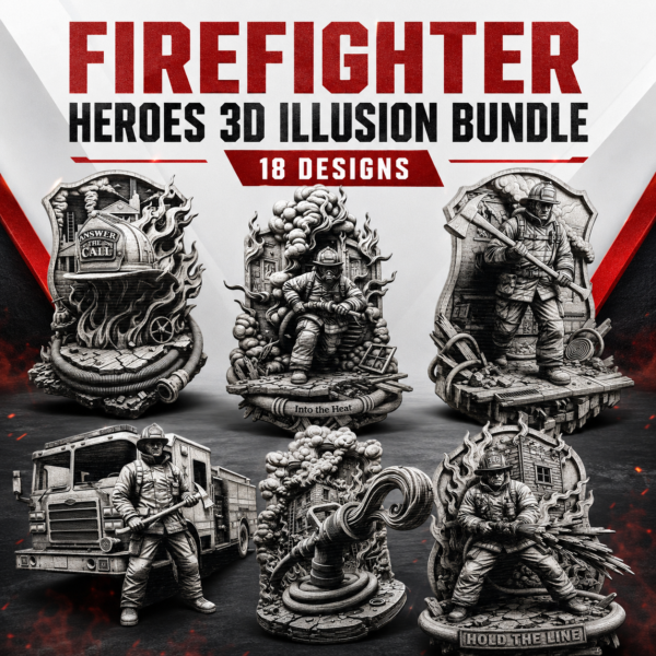 Firefighter Heroes 3D Illusion Bundle