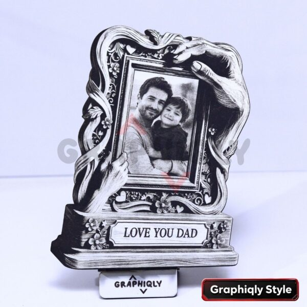 Love You Dad Photo Frame 3D Illusion