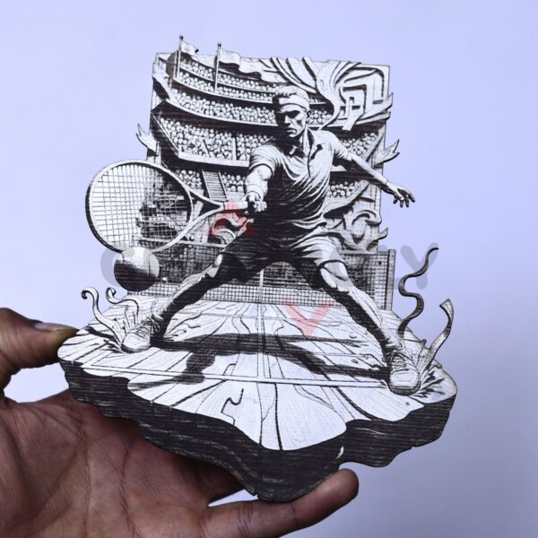 Tennis Player Dominant Forehand 3D Illusion