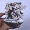 Tennis Player Power Backhand 3D Illusion