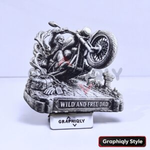 Wild and Free Dad Motorcycle 3D Illusion Wild and Free Dad Motorcycle 3D Illusion
