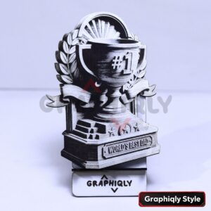 World's Best Dad Trophy 3D Illusion World's Best Dad Trophy 3D Illusion