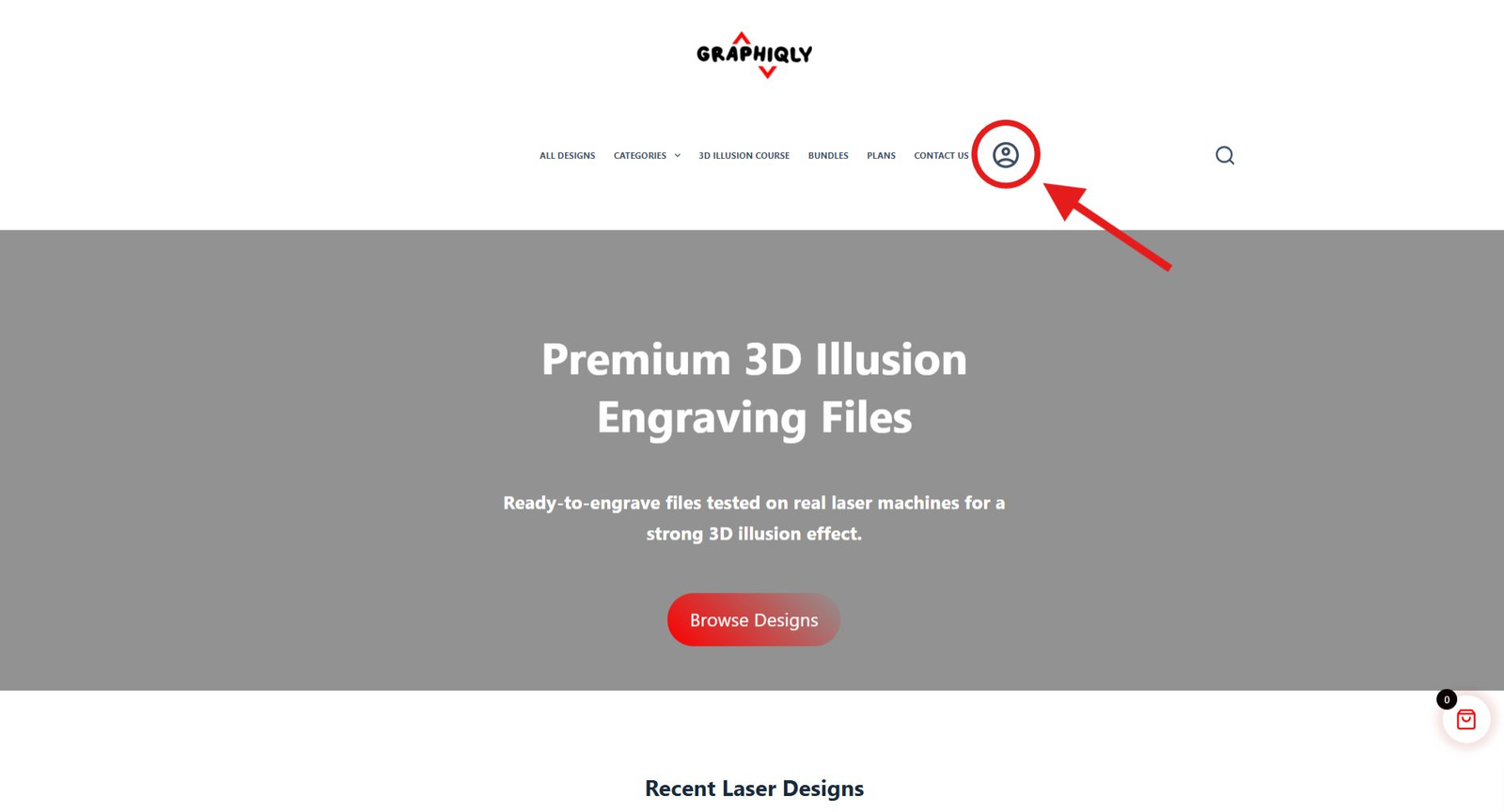 Click the account icon on Graphiqly