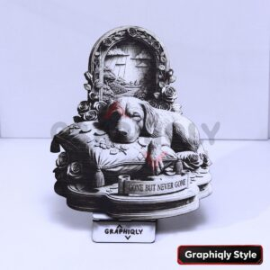 Gone But Never Gone Dog Memorial 3D Illusion
