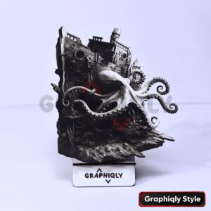 Octopus Shipwreck 3D Illusion