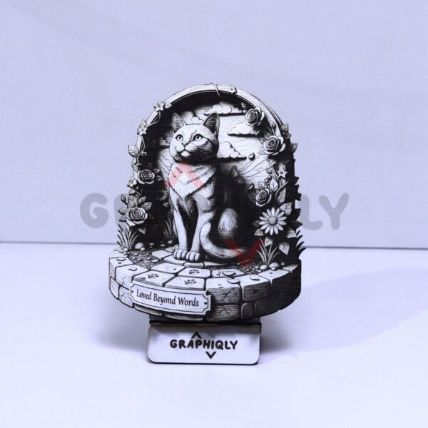 Loved Beyond Words Cat 3D Illusion