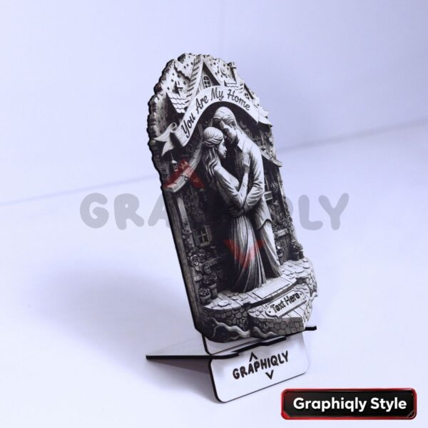 You Are My Home Couple 3D Illusion Laser File - SVG, WWS, XCS, LBRN2