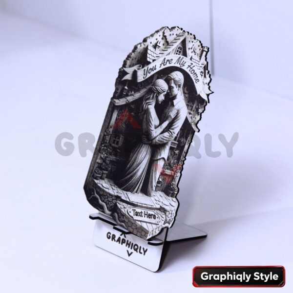 You Are My Home Couple 3D Illusion Laser File - SVG, WWS, XCS, LBRN2