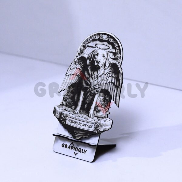 12 Always By My Side Angel Dog 3D Illusion Laser File - SVG, WWS, XCS, LBRN2
