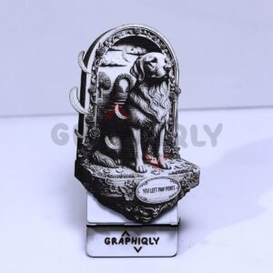 You Left Paw Prints Dog Memorial 3D Illusion