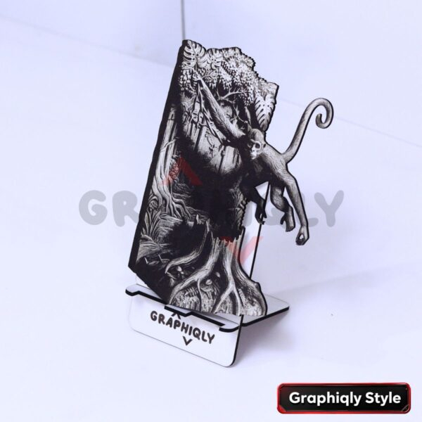Jungle Monkey Swing 3D Illusion Laser File - SVG, WWS, XCS, LBRN2