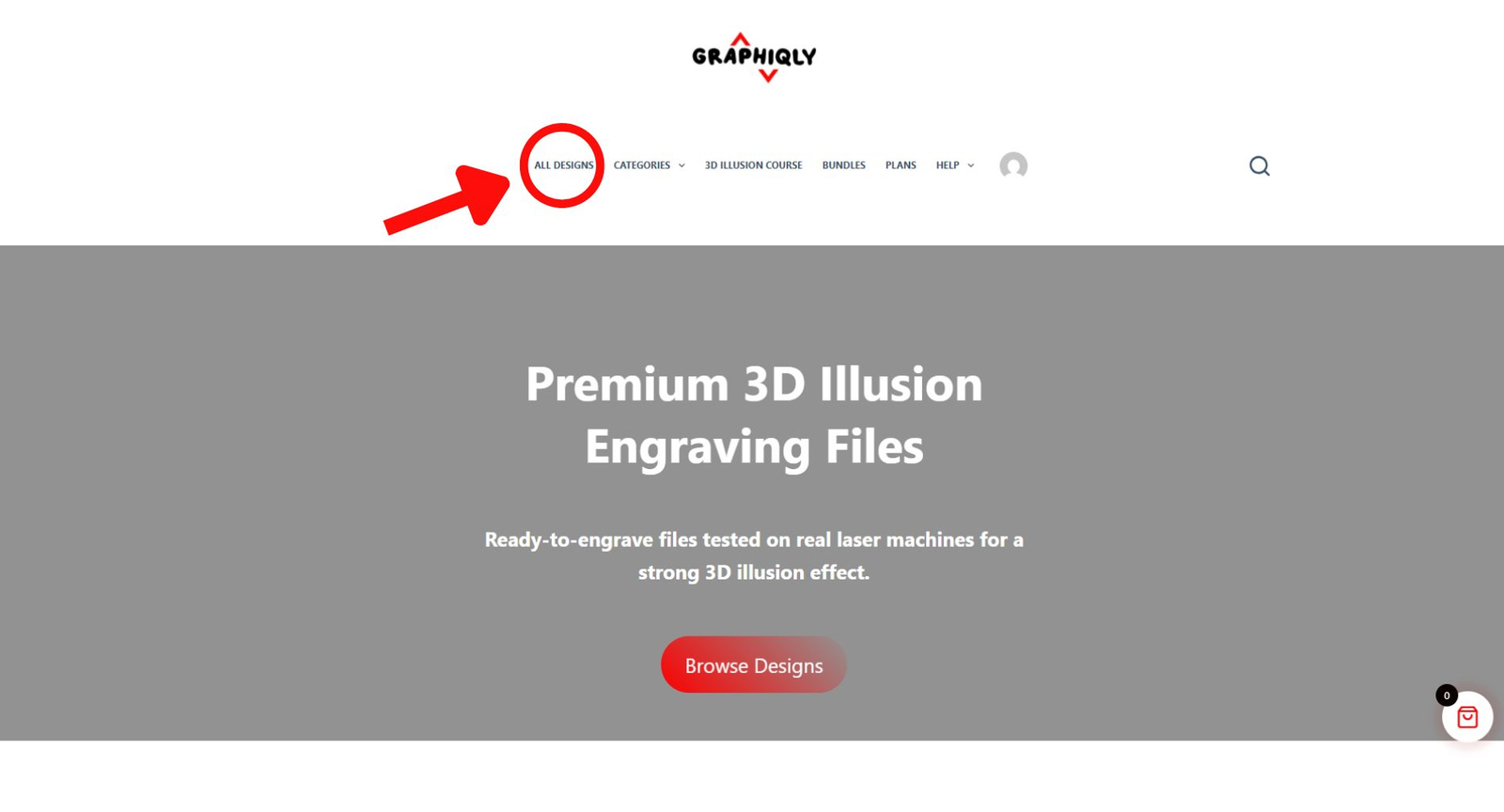 Click All Designs on Graphiqly