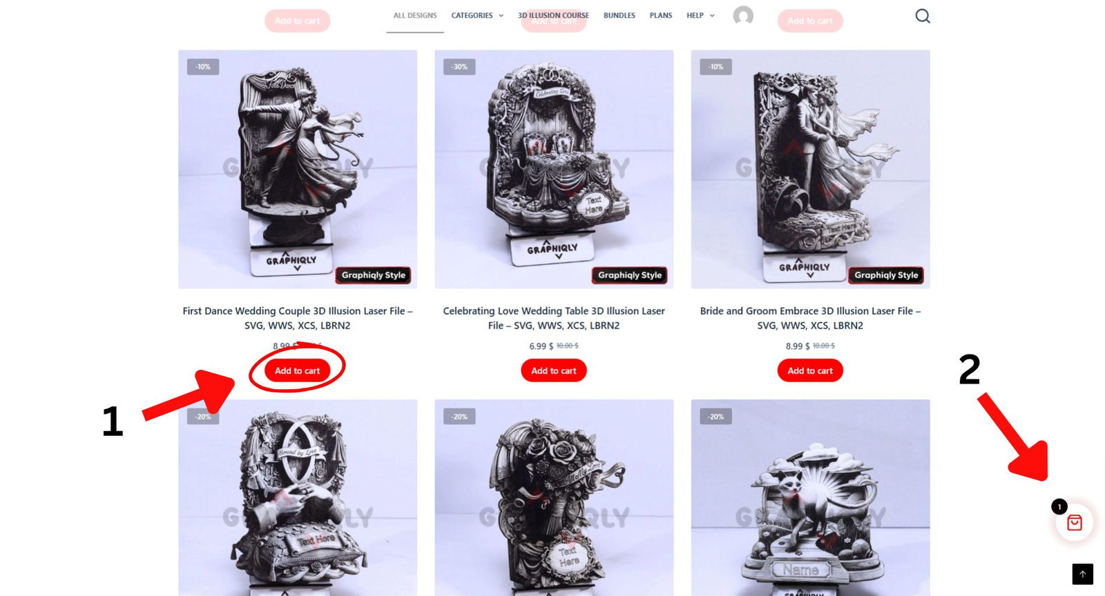 Add an individual design to cart