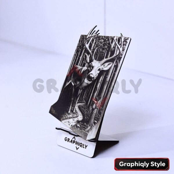 Buck in the Woods 3D Illusion Laser File - SVG, WWS, XCS, LBRN2