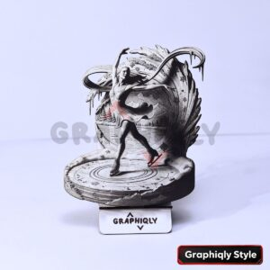 Ballerina Whirlwind 3D Illusion