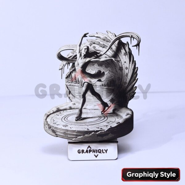 Ballerina Whirlwind 3D Illusion