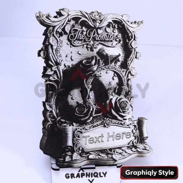 The Promise Wedding Ring 3D Illusion Laser File - SVG, WWS, XCS, LBRN2