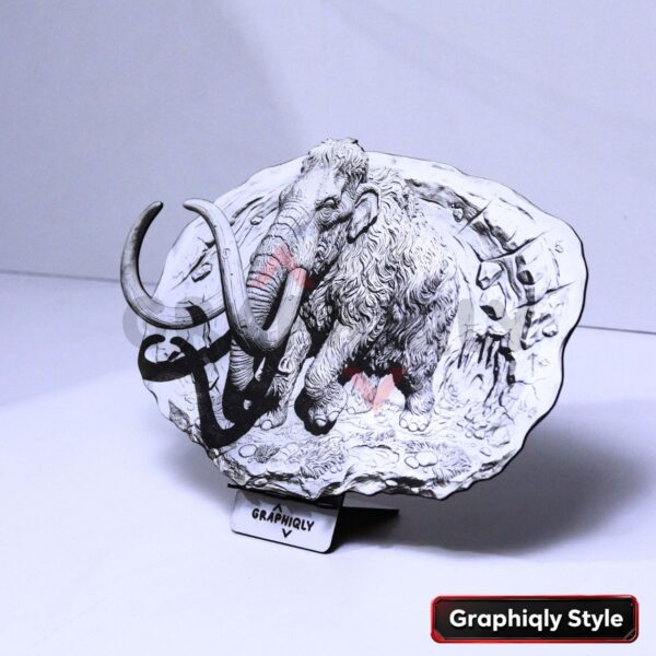 73 Mammoth Tundra 3D Illusion Laser File - SVG, WWS, XCS, LBRN2