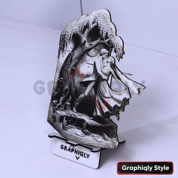 Willow Tree Wedding Couple 3D Illusion Laser File - SVG, WWS, XCS, LBRN2