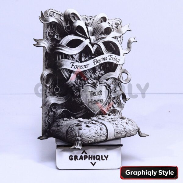 Forever Begins Today Heart 3D Illusion