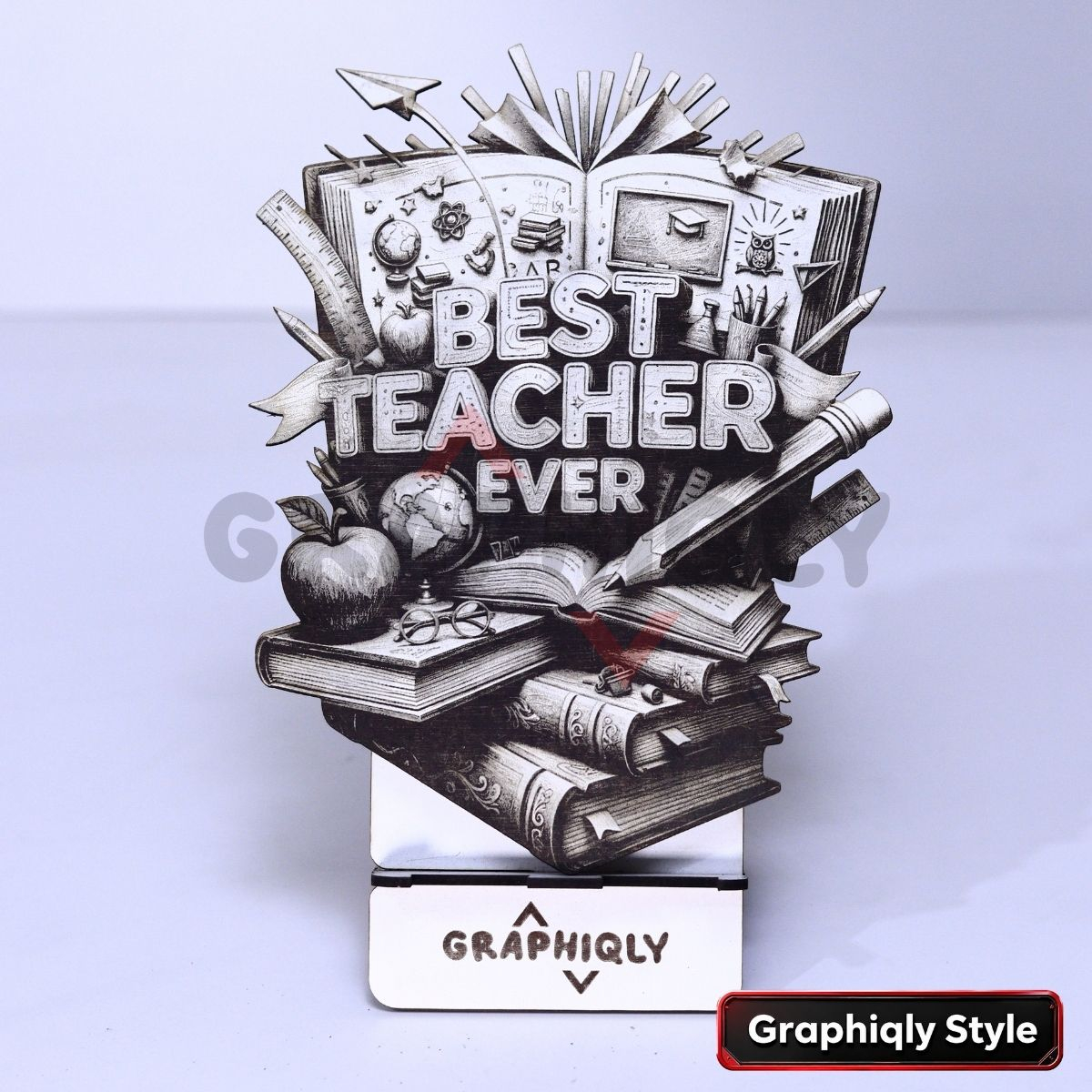 Best Teacher Ever 3D Illusion Laser File – SVG, WWS, XCS, LBRN2