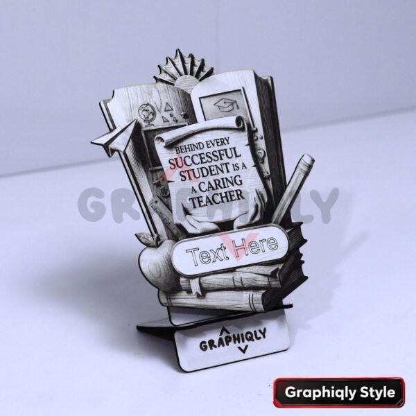 Caring Teacher Tribute 3D Illusion Laser File – SVG, WWS, XCS, LBRN2