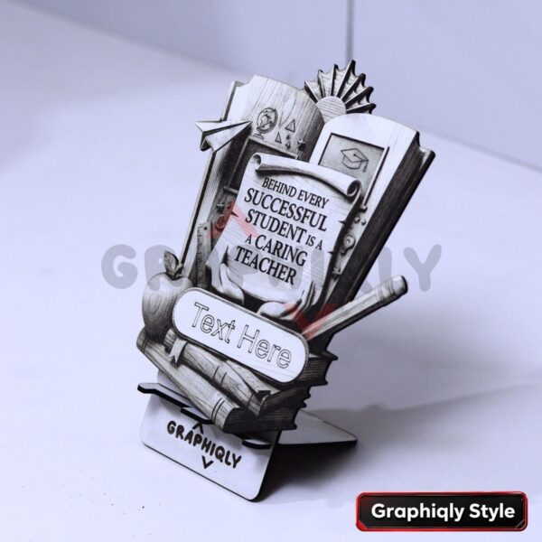 Caring Teacher Tribute 3D Illusion Laser File – SVG, WWS, XCS, LBRN2