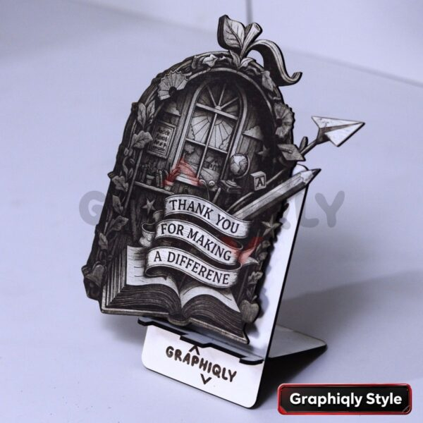 Making A Difference Teacher Tribute 3D Illusion Laser File – SVG, WWS, XCS, LBRN2