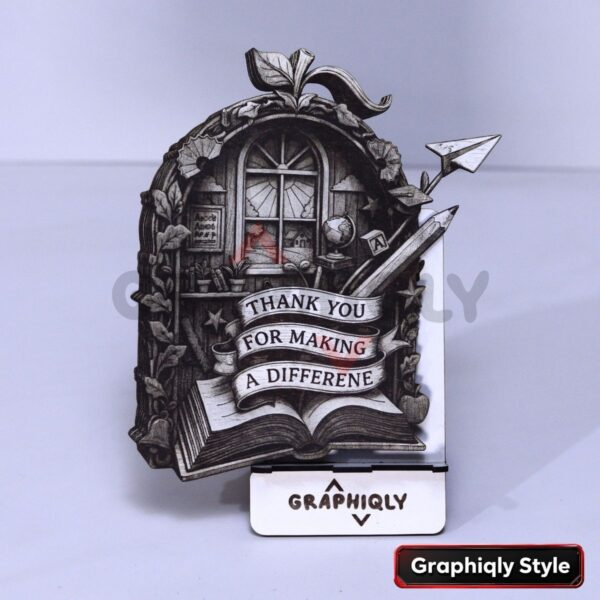 Making A Difference Teacher Tribute 3D Illusion Laser File – SVG, WWS, XCS, LBRN2