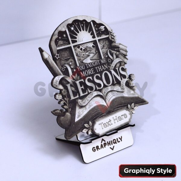 More Than Lessons Teacher Tribute 3D Illusion Laser File – SVG, WWS, XCS, LBRN2