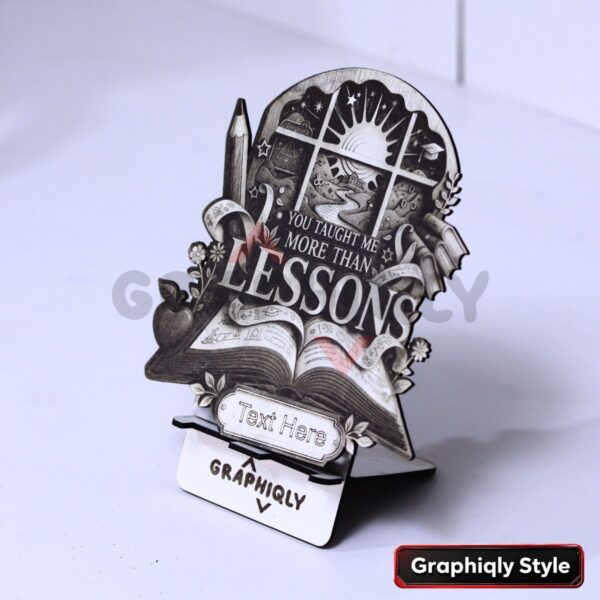 More Than Lessons Teacher Tribute 3D Illusion Laser File – SVG, WWS, XCS, LBRN2