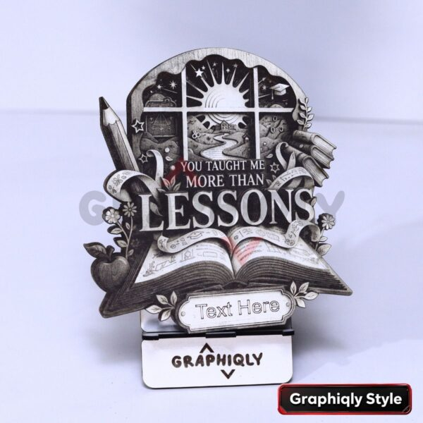 More Than Lessons Teacher Tribute 3D Illusion Laser File – SVG, WWS, XCS, LBRN2