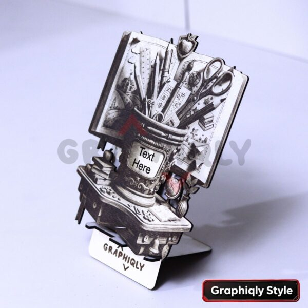 Personalized Teacher Desk 3D Illusion Laser File – SVG, WWS, XCS, LBRN2