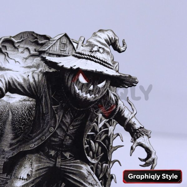 Pumpkin Scarecrow Cornfield 3D Illusion Laser File – SVG, WWS, XCS, LBRN2