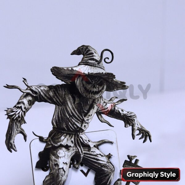 Pumpkin Scarecrow Reaching Out 3D Illusion Laser File – SVG, WWS, XCS, LBRN2