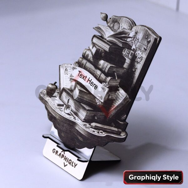 Teacher Book Stack Keepsake 3D Illusion Laser File – SVG, WWS, XCS, LBRN2
