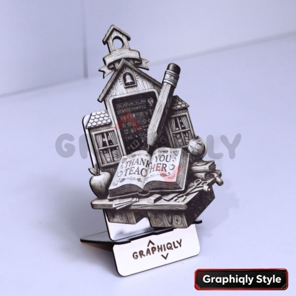 Schoolhouse Teacher Appreciation 3D Illusion Laser File – SVG, WWS, XCS, LBRN2