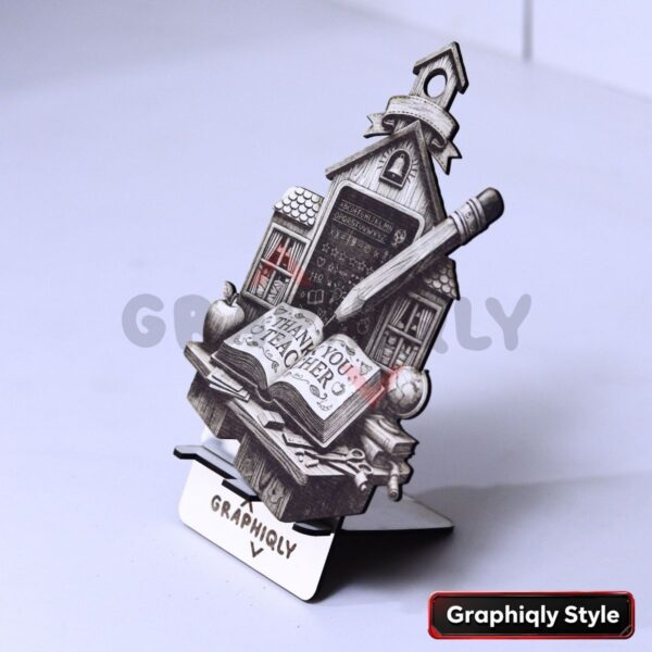Schoolhouse Teacher Appreciation 3D Illusion Laser File – SVG, WWS, XCS, LBRN2