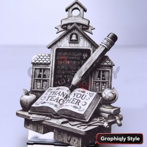 Schoolhouse Teacher Appreciation 3D Illusion
