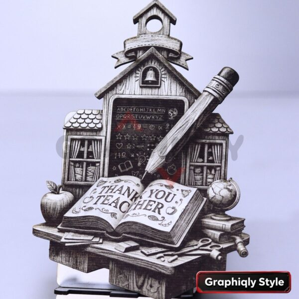 Schoolhouse Teacher Appreciation 3D Illusion
