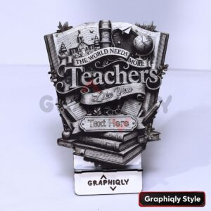 The World Needs Teachers 3D Illusion Laser File – SVG, WWS, XCS, LBRN2