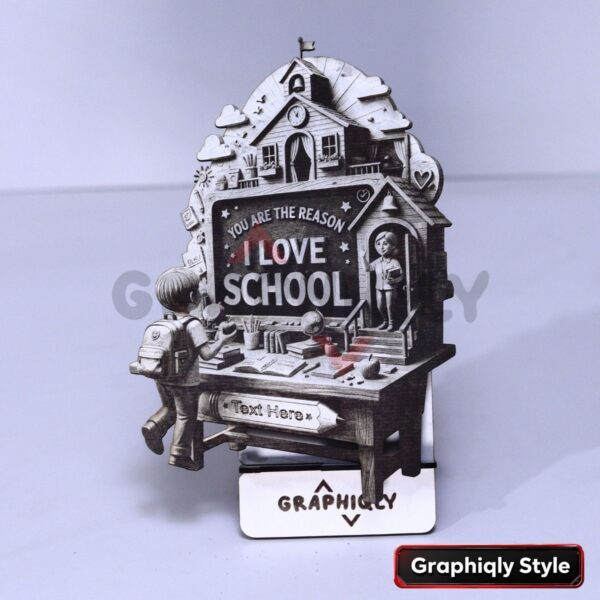You Make Me Love School Teacher 3D Illusion Laser File – SVG, WWS, XCS, LBRN2