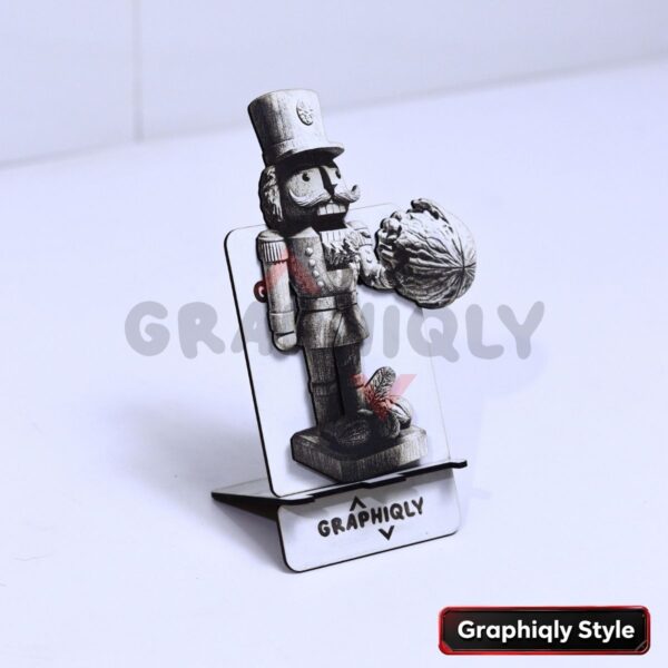 Nutcracker Cracking A Walnut 3D Illusion Laser File – SVG, WWS, XCS, LBRN2