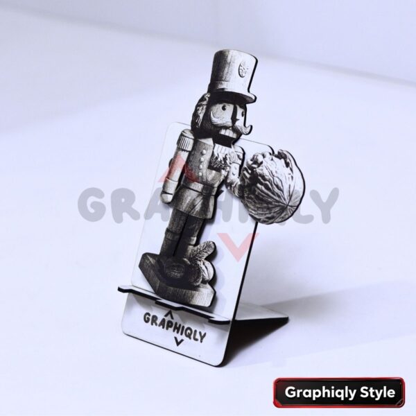Nutcracker Cracking A Walnut 3D Illusion Laser File – SVG, WWS, XCS, LBRN2