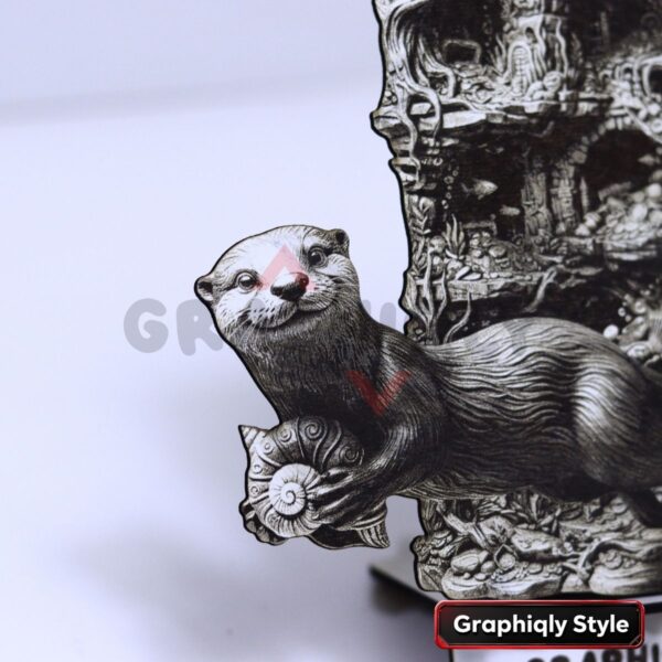 Otter Den 3D Illusion Laser File – SVG, WWS, XCS, LBRN2