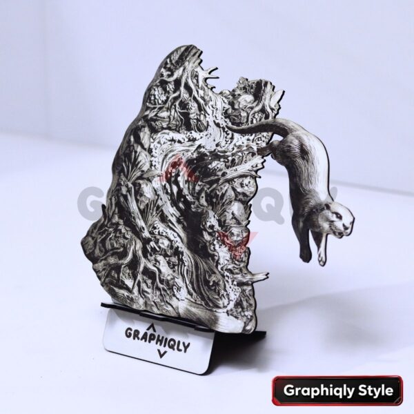 Otter River Slide 3D Illusion Laser File – SVG, WWS, XCS, LBRN2