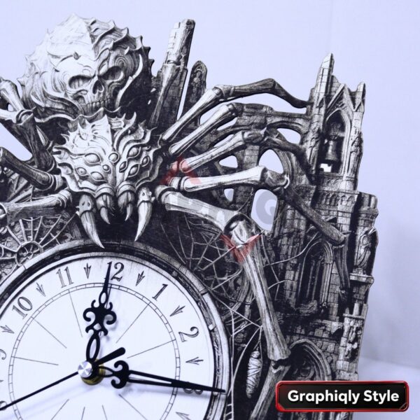 Skeleton Spider Halloween Clock 3D Illusion 3 Skeleton Spider Halloween Clock 3D Illusion Laser File – SVG, WWS, XCS, LBRN2