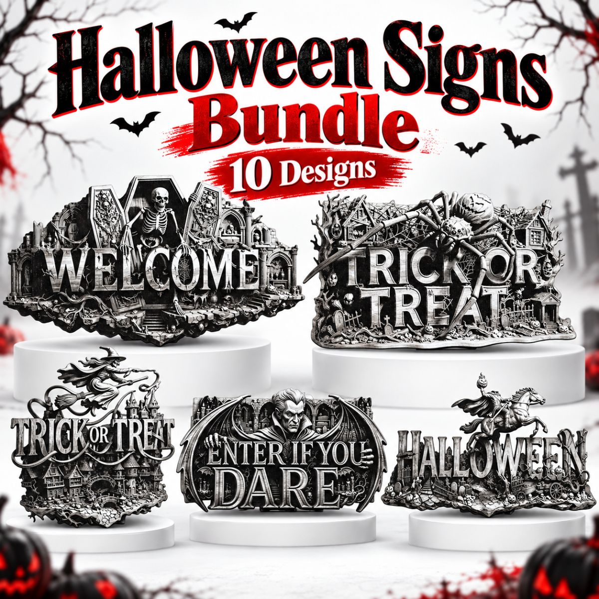 Halloween Signs Bundle