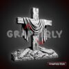 Resurrection Cross 3D Illusion Resurrection Cross 3D Illusion Laser File – SVG, PNG, BMP, LBRN2